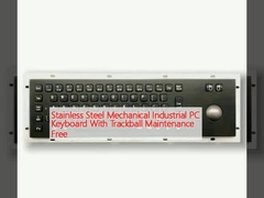 teclado de PC industrial mecânico de aço inoxidável com trackball livre de manutenção