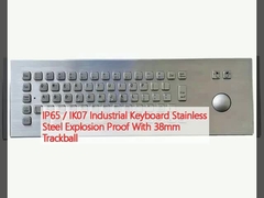 IP65 / IK07 teclado industrial de aço inoxidável à prova de explosão com pista de 38 mm