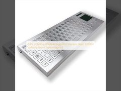 2.4G teclado sem fio industrial aço inoxidável SUS304 resistente à violência à explosão