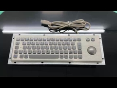 Teclado KIOSK em aço inoxidável com trackball