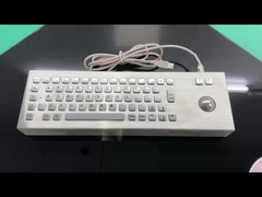Escritório de aço inoxidável de teclado industrial com bola de pista IP65 ao ar livre