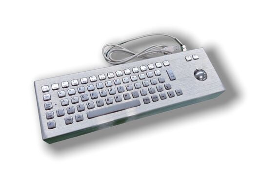 quality IP65 Waterproof Stainless Steel SUS304 Industrial Keyboard With Trackball Vandal Proof IK07 factory