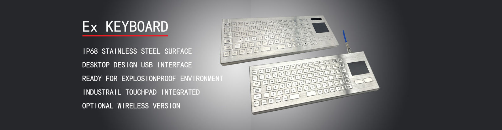Teclado de acero inoxidable