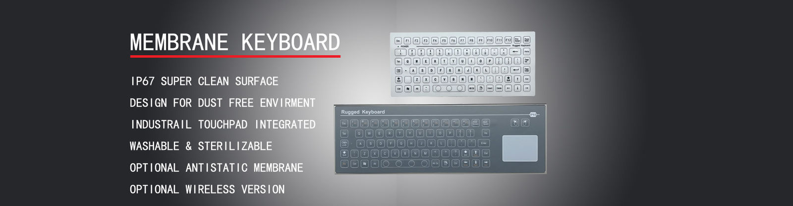 Teclado de membrana industrial