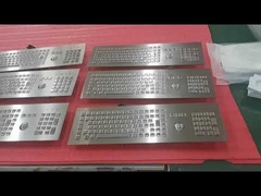 106-Key German Layout Embedded Industrial Stainless Steel Keyboard with Number Key and Trackball