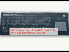 Explosionproof Panel Mounted Keyboard 71 Keys IP67 Industrial Membrane Keyboard