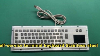 Keyboard Stainless Steel Industri terintegrasi dengan Touchpad IP65 untuk Terminal Layanan Mandiri Kios