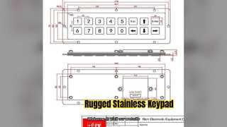 Stainless Steel Metal KeyPad With USB Interface 16 Keys Industrial Numeric Keypad