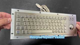 RVS IP65 waterdicht toetsenbord met trackball USB