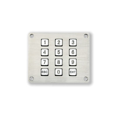 quality  IP65 / IK07 Waterproof USB interface Stainless Steel 12 Keys Backlit Numeric Keypad Front Panel Mounted -40℃ factory