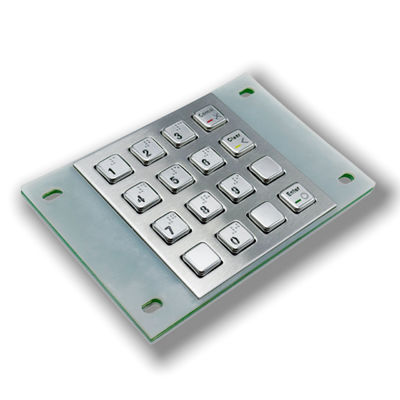 गुणवत्ता  Reliable Public Interface: 16-Key Stainless Steel Industrial Numeric Keypad with Audible Confirmation and Customizable Illumination for Variable-Light Environments फैक्टरी