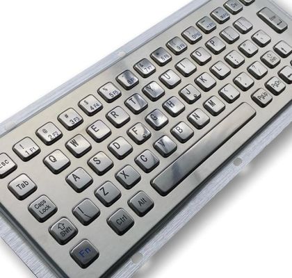 Teclado de acero inoxidable montado en panel F3 Teclado de PC de metal industrial ligero