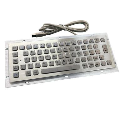 Teclado de acero inoxidable montado en panel F3 Teclado de PC de metal industrial ligero