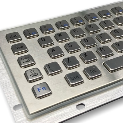 KIOSK IP65 / IK07 Stainless Steel Industrial PC Keyboard SUS304 Waterproof Dustproof anti-vandalism Rear Panel Mounted -40℃