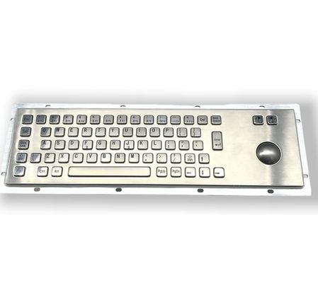 Vandal Proof Kiosk Keyboard dengan Trackball di luar ruangan menggunakan IP65 IK07