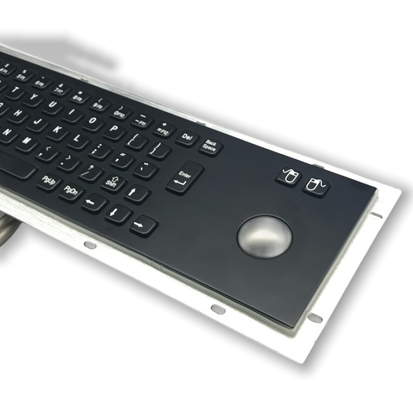 KIOSK IP65/IK07 Stainless Steel Industrial Keyboard With Trackball Waterproof Dustproof  Explosionproof Rear Panel Mounted -40℃
