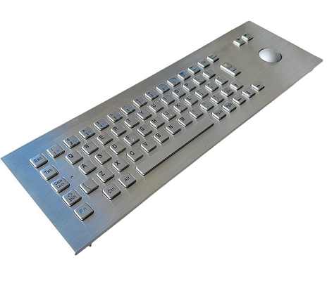 IP65 / IK07 Industrial Keyboard Stainless Steel Explosion Proof With 38mm Trackball