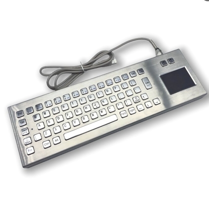 IP65 Industrial Stainless Steel Keyboard Desktop Keyboard waterproof dustproof  -40℃