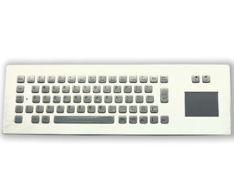 Серебряная промышленная клавиатура с сенсорной панелью для MS Windows MacOS Unix Linux ArmOS Android
