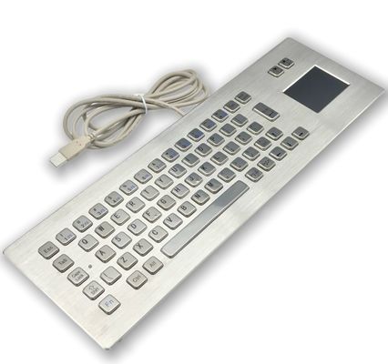 Clavier industriel multiplateforme (argent) avec pavé tactile intégré – Conçu pour une utilisation robuste sur les systèmes Windows, Mac, Linux, Unix, ArmOS et Android.