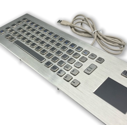 IP65 / IK07 Panel Mount Keyboard Stainless Steel Industrial Keyboard 2 Keys Touch Pad