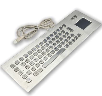 IP65 / IK07 Panel Mount Keyboard Stainless Steel Industrial Keyboard 2 Keys Touch Pad
