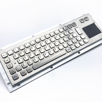 KIOSK IP65 / IK07 Waterproof Dustproof anti vandalism Industrial Stainless Steel Keyboard with TouchPad USB Rear Panel Mounted -40℃