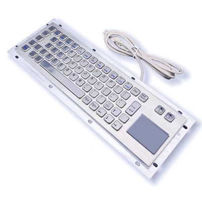 IP65 / IK07 Industrial Keyboard With TouchPad SUS304 Stainless Steel Customized