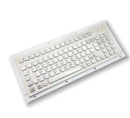 SUS304 Stainless Steel Panel Mount Keyboard Industrial Keyboard With Touch Pad