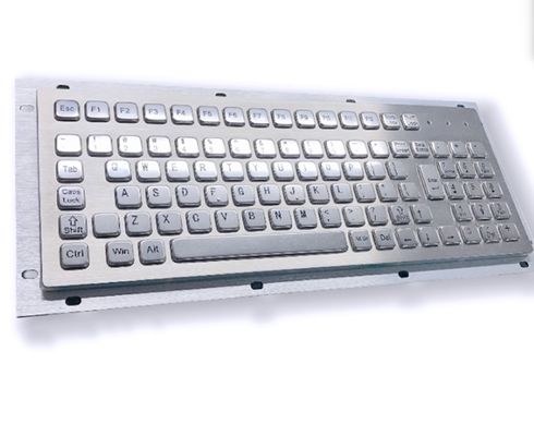 IP65/IK07 102-Key Kiosk Keyboard, Waterproof, Dustproof, Industrial Computer Keyboard, USB Rear Panel Mounted, Operating Temperature -40℃.