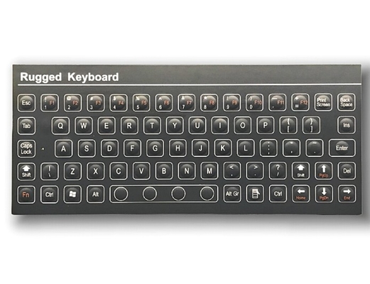 IP67 68 Keys Mini Industrial PC Keyboard Lightweight Anti Static Rugged Keyboard Rear Panel Mounted -40℃