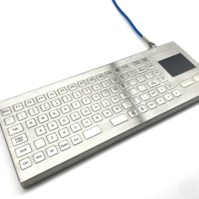 Industri 304 stainless steel keyboard dengan fungsi penuh 2 tombol touch pad