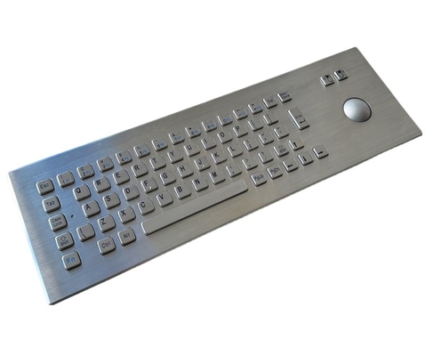 Industrial Stainless Steel Metal Keyboard Panel Mounted IP65 / IK07 Protection Level