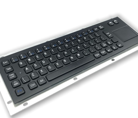 KIOSK IP65 / IK07 Waterproof Dustproof anti vandalism Industrial Stainless Steel Keyboard with TouchPad USB Rear Panel Mounted -40℃