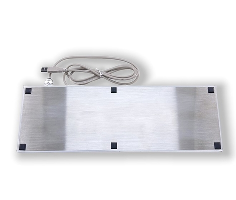 Silver IP65 Industrial Desktop Keyboard With Full Functional 2 Keys Touch Pad