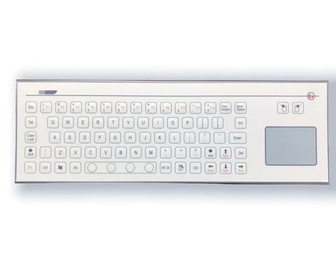 IP67 71 Keys Industrial Membrane Laptop Keyboard integrate TouchPad USB SUPER-SLIM Front Panel Mounted -40℃