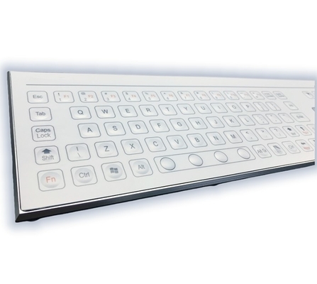 IP67 71 Keys Industrial Membrane Laptop Keyboard integrate TouchPad USB SUPER-SLIM Front Panel Mounted -40℃