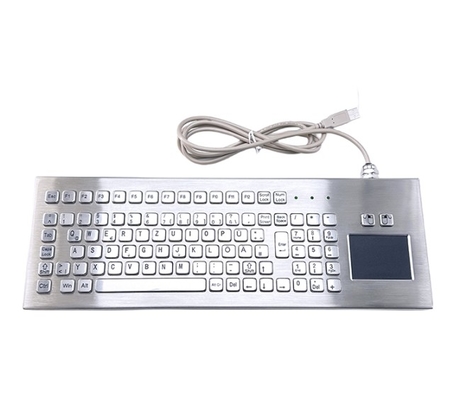 SUS304 Desktop Industrial Keyboard With TouchPad F7-TP-C Industrial IP65 Keyboard