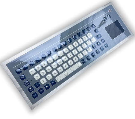 Compact Industrial Keyboard With TouchPad Easy to Clean Anti-Static Material Option USB Interface IP67 / IK07 Protection