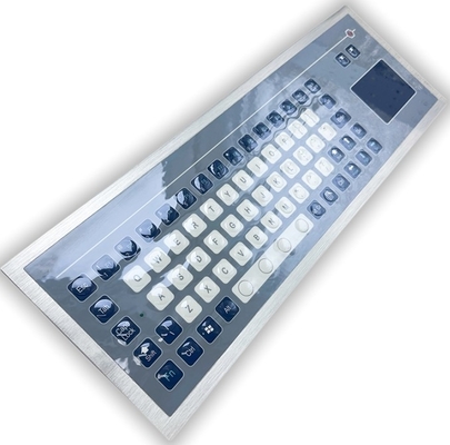 Compact Industrial Keyboard With TouchPad Easy to Clean Anti-Static Material Option USB Interface IP67 / IK07 Protection