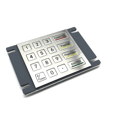 IP65/IK07 16 Keys Metal KeyPad Waterproof Dustproof Industial Keypad outdoor Rear Panel Mounted -40℃