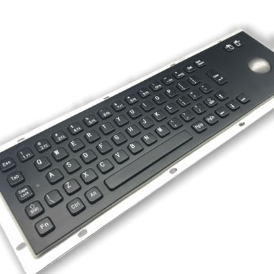 KIOSK IP65/IK07 Stainless Steel Industrial Keyboard With Trackball Waterproof Dustproof Explosionproof Rear Panel Mounted -40℃ Industrial Stainless-Steel Keyboard with Trackball F3-TB38-B waterproof