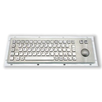 Industrial Stainless Steel Trackball Keyboard IP65/IK07 Rated SUS304 with 2 Million Keystroke Lifespan