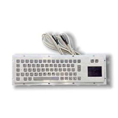 IP65 Waterproof IK09 Impact Resistant Kiosk Selfservice Keyboard with Integrated Touchpad for Industrial Stainless Steel Keyboard Applications