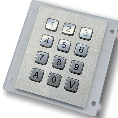 12 Keys  stainless-steel keypad outdoor IP65 USB interface