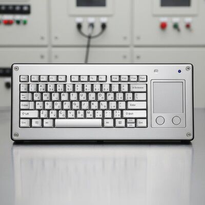 IP65 IK07 Rated SUS304 Stainless Steel Industrial Keyboard with -40℃ to +65℃ Operating Temperature
