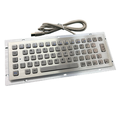 IP65 Waterproof Vandal Resistant Rugged Durable Kiosk Selfservice Keyboard Industrial Stainless Steel Keyboard for Public Terminals