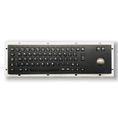 IP65 Flush Mounted Stainless Steel Industrial PC Keyboard with 38mm Trackball for Kiosk Self-Service Terminals